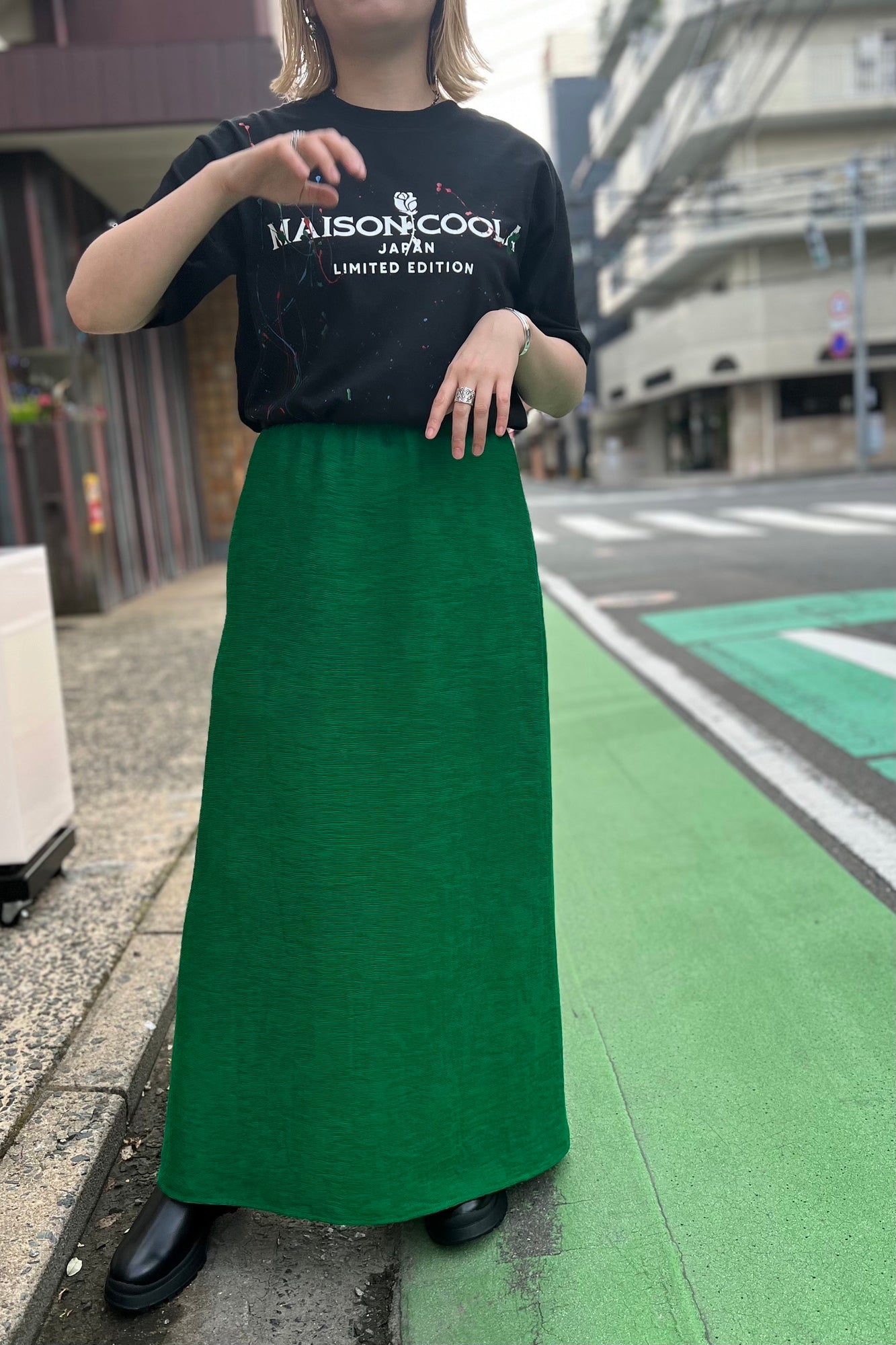 CHIGNON(シニヨン) ファブリックカラーカラースカート