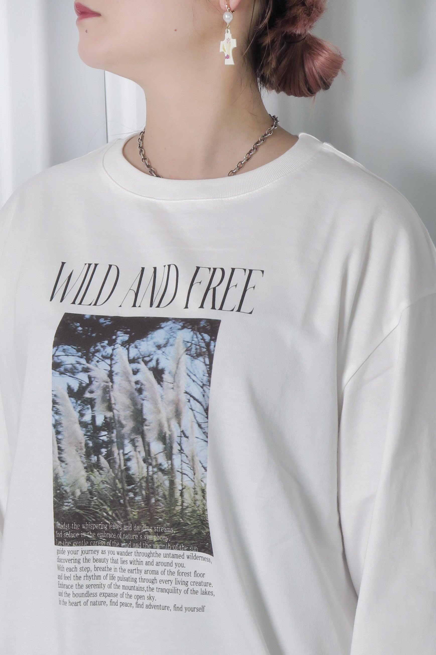 CADDTION (キャディション) wild and free ロゴtシャツ 549550　ホワイト