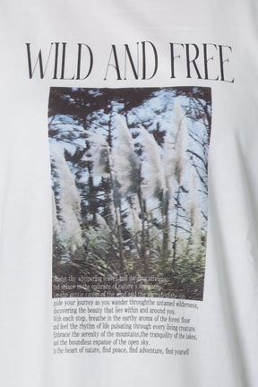 CADDTION (キャディション) wild and free ロゴtシャツ 549550　ホワイト