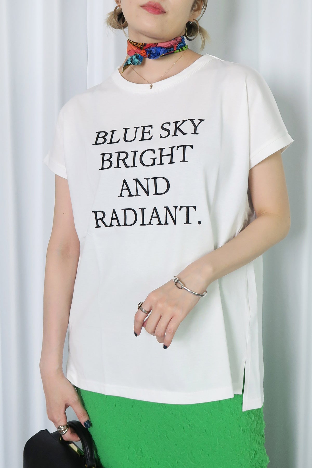 BLUESKY立体ロゴ刺繍Tシャツ