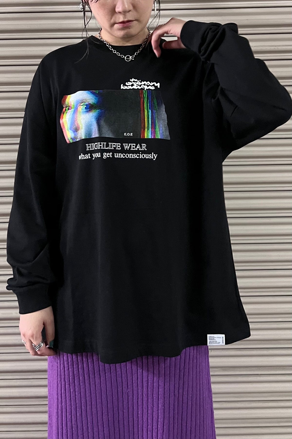 Boutique Ordinary(ブティークオーディナリー) フェルメールロンtee BO24-735T　ブラック