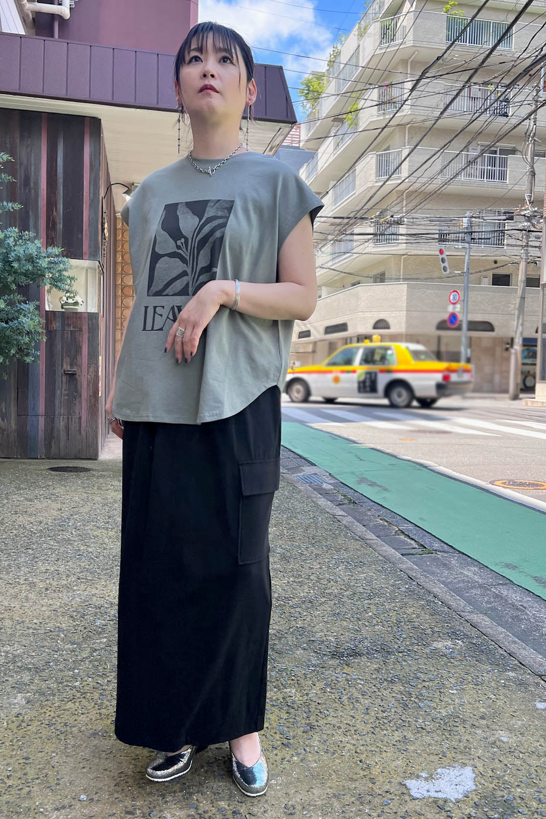 CHIGNON (シニヨン)baysideフレンチTee　カーキ